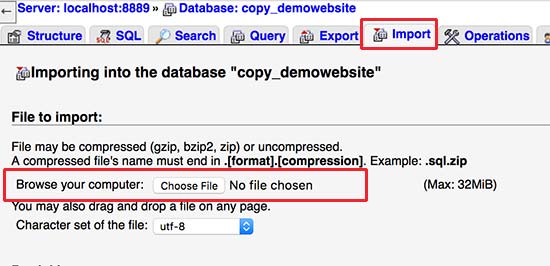 نحوه کپی کردن پایگاه داده وردپرس با استفاده از phpMyAdmin