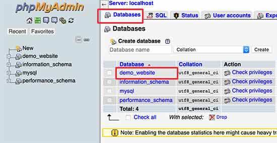 آموزش کپی کردن پایگاه داده وردپرس با استفاده از phpMyAdmin