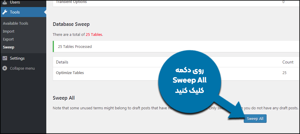 آموزش افزونه WP-Sweep و پاکسازی دیتابیس وردپرس