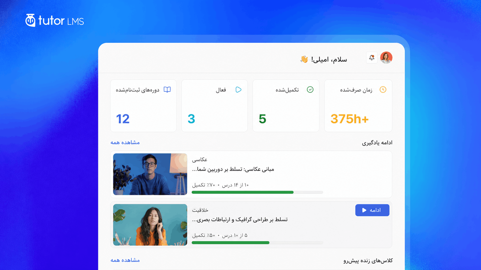 مهمترین امکانات افزونه Tutor LMS Pro