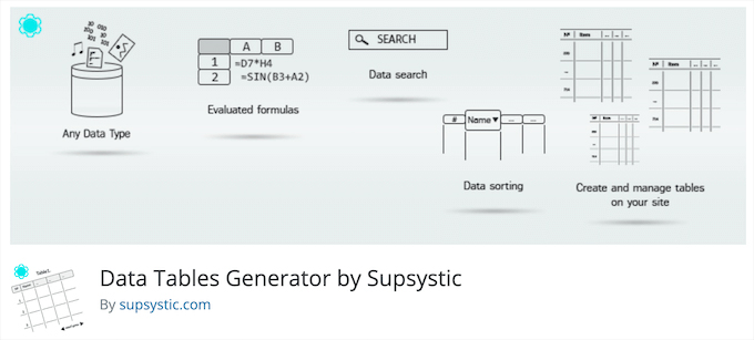 4- افزونه Data Tables Generator | معرفی بهترین پلاگین برای رسم جدول در وردپر