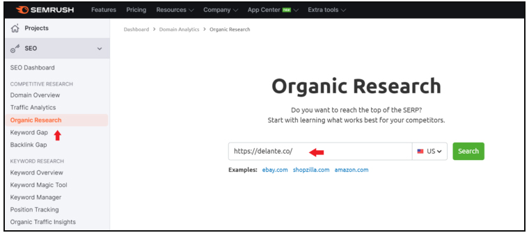 SEMrush | ابزارهای بررسی جایگاه وب سایت در گوگل 