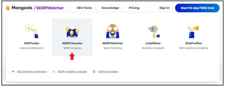 ابزار SERPWatcher | ابزارهای بررسی جایگاه وب سایت در گوگل 