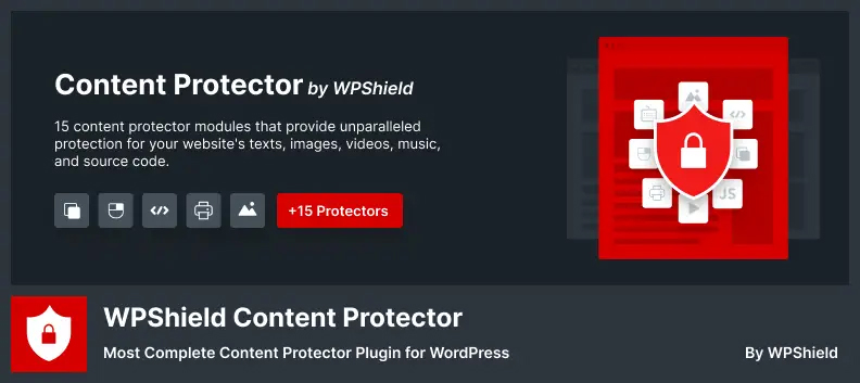 افزونه WPShield Content Protector | بهترین افزونه واترمارک وردپرس