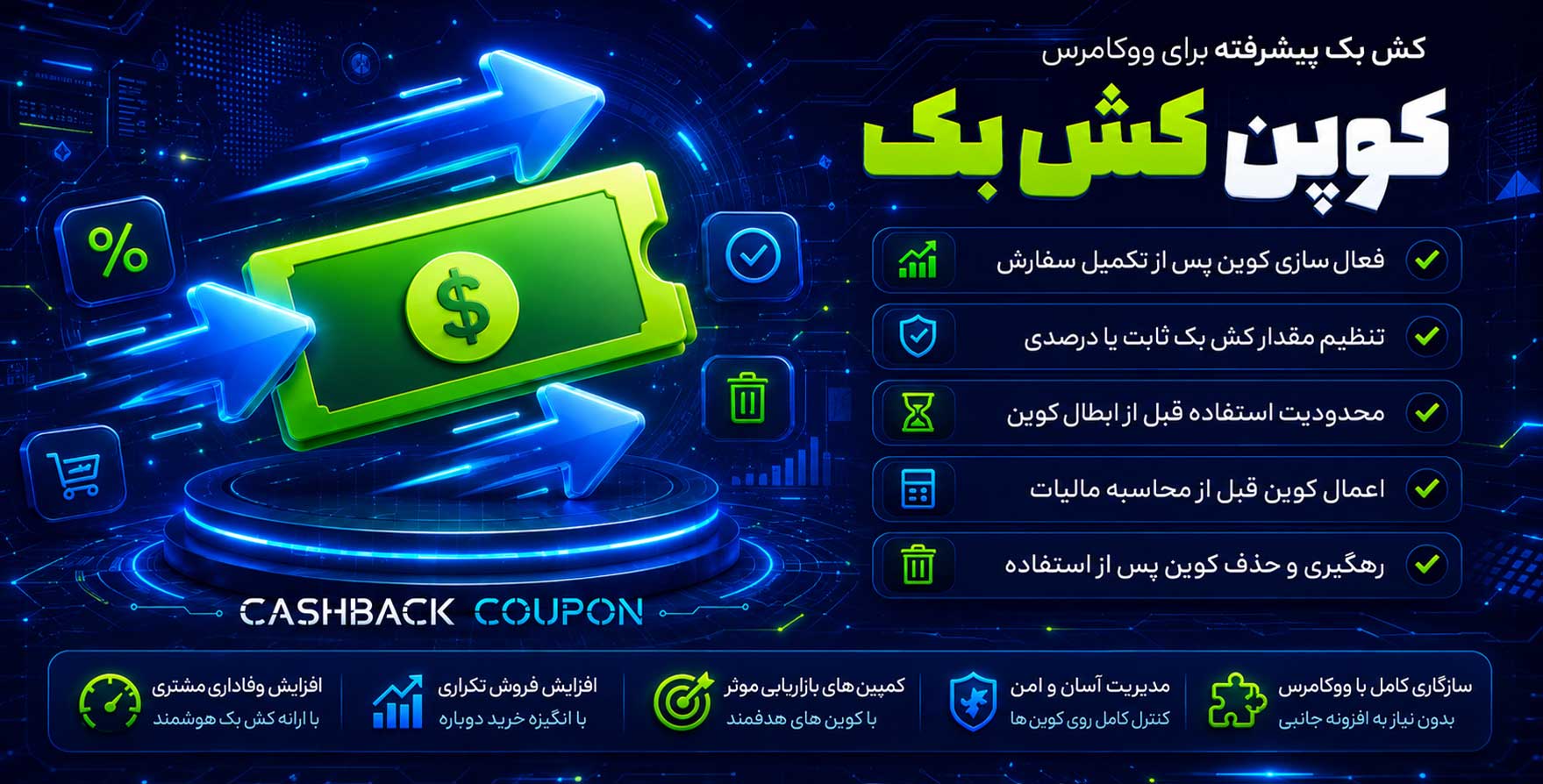 افزونه Cashback Coupon for WooCommerce | پلاگین کش بک پیشرفته برای ووکامرس
