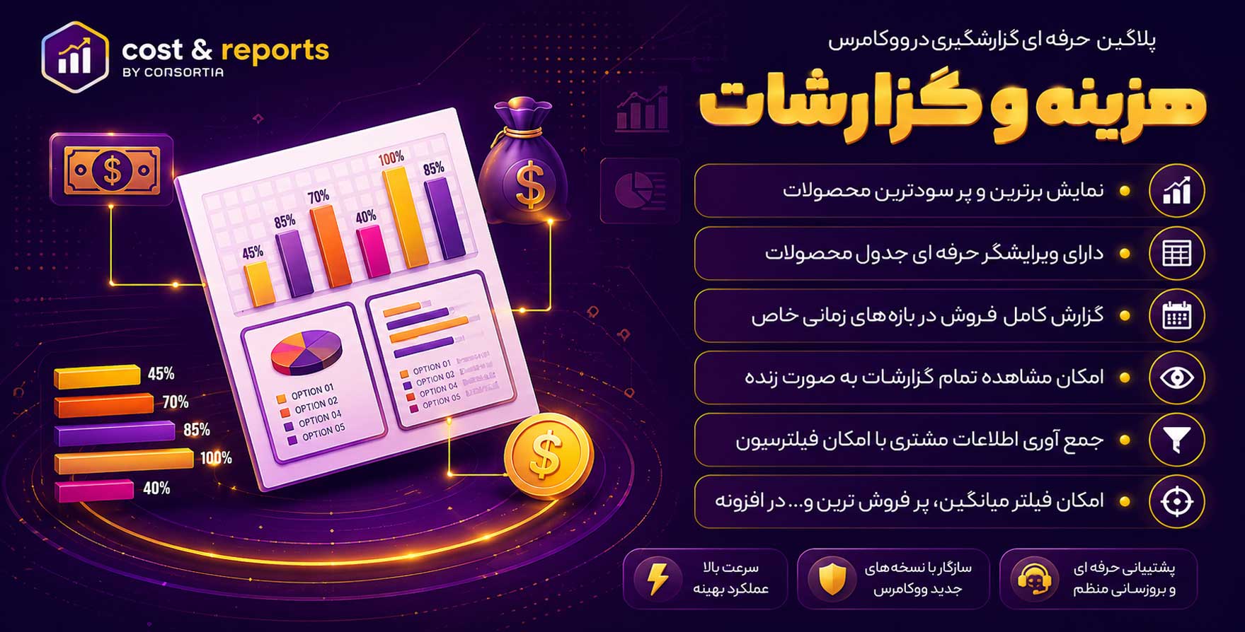 افزونه Cost & Reports for WooCommerce | پلاگین گزارش گیری پیشرفته ووکامرس