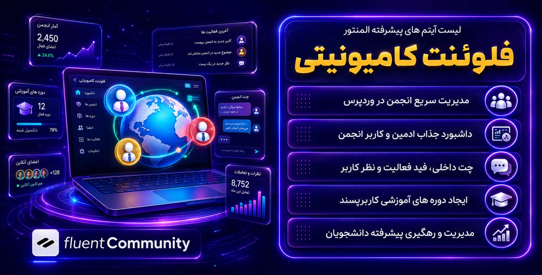 Fluent Community Pro | راه اندازی انجمن پیشرفته وردپرس با فلوئنت کامیونیتی پرو