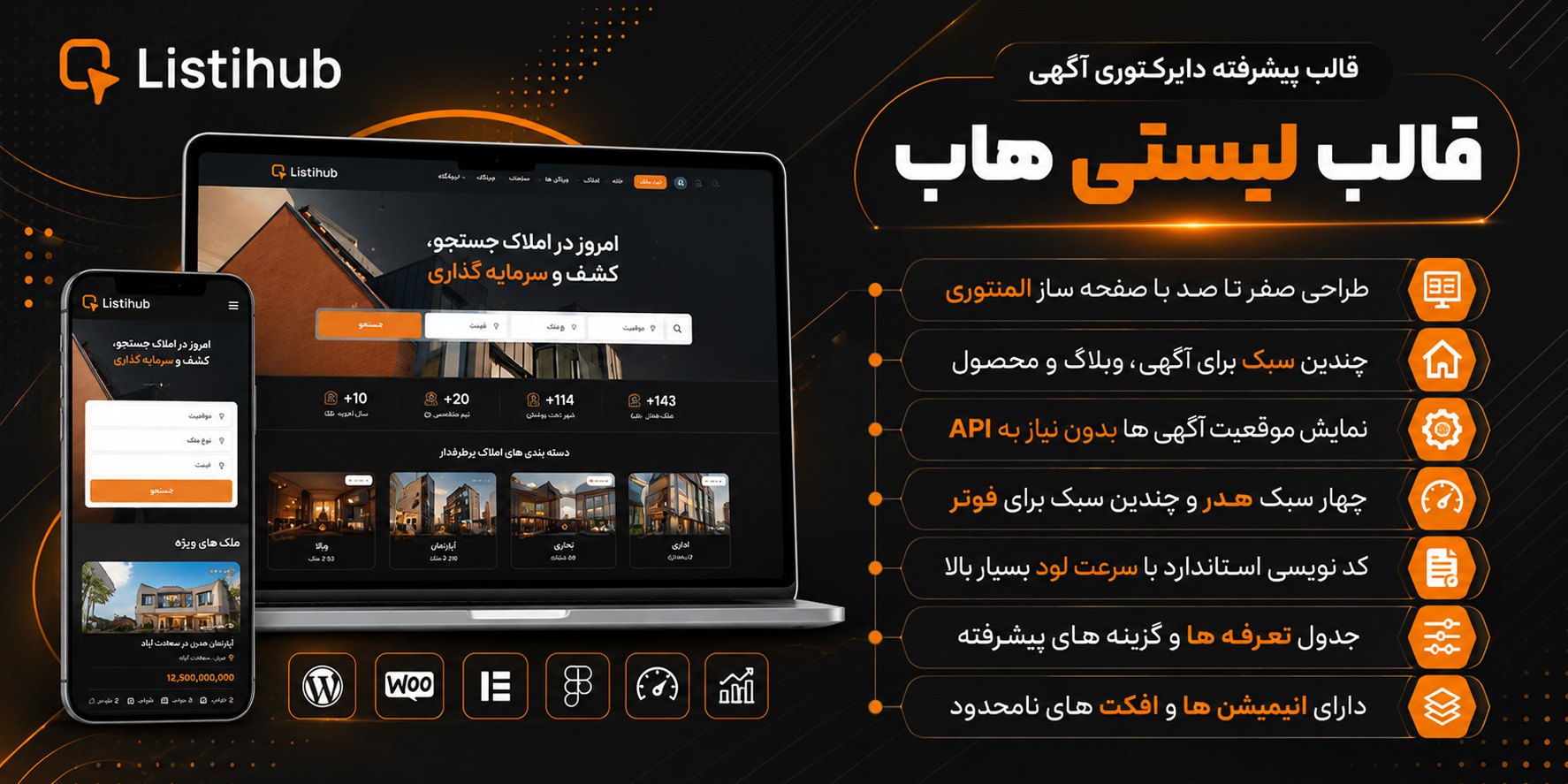 قالب Listihub | پوسته وردپرس دایرکتوری و املاک لیست هاب