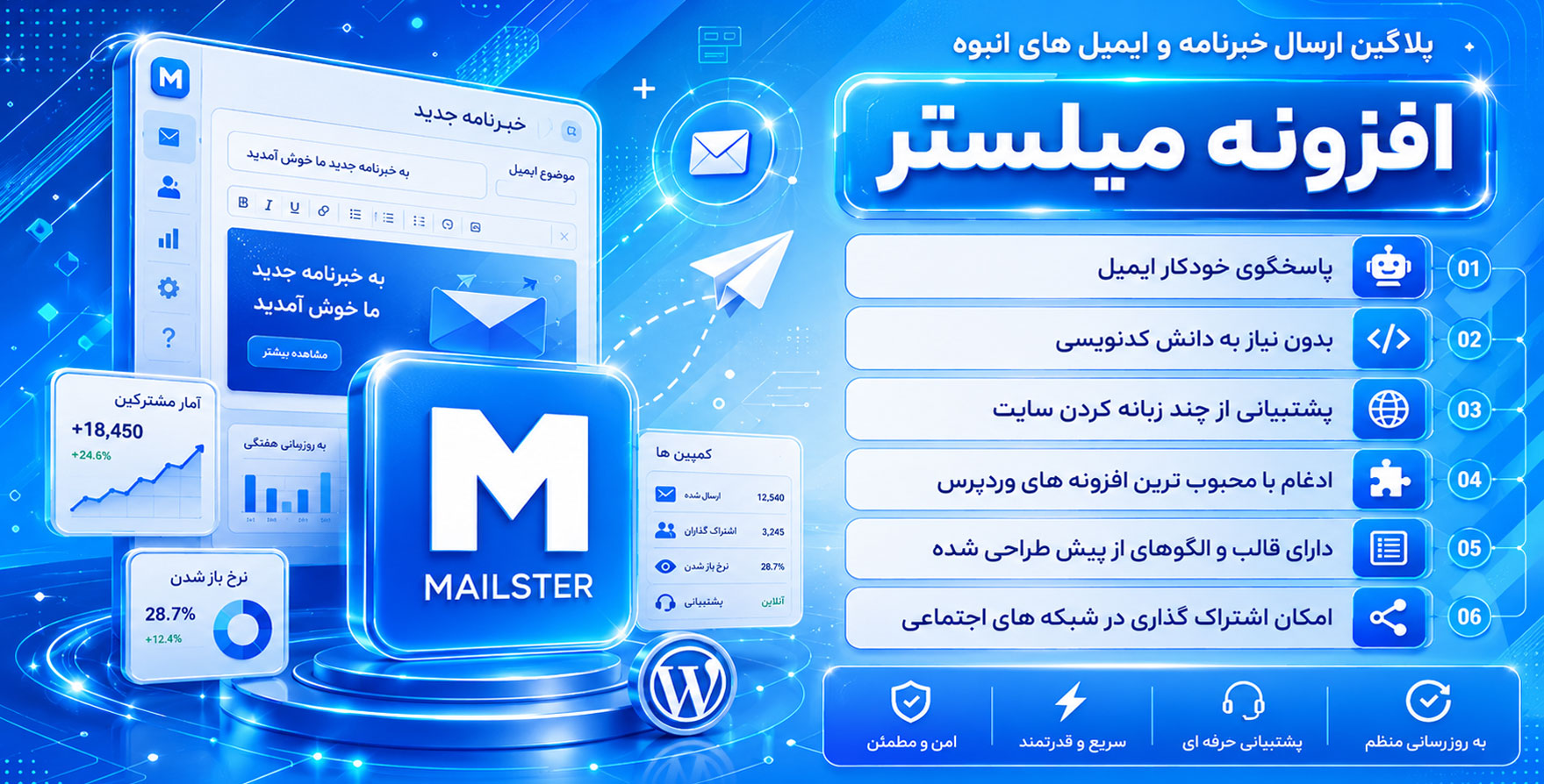 افزونه Mailster | ارسال ایمیل های انبوه به اعضای سایت با افزونه خبرنامه میلستر