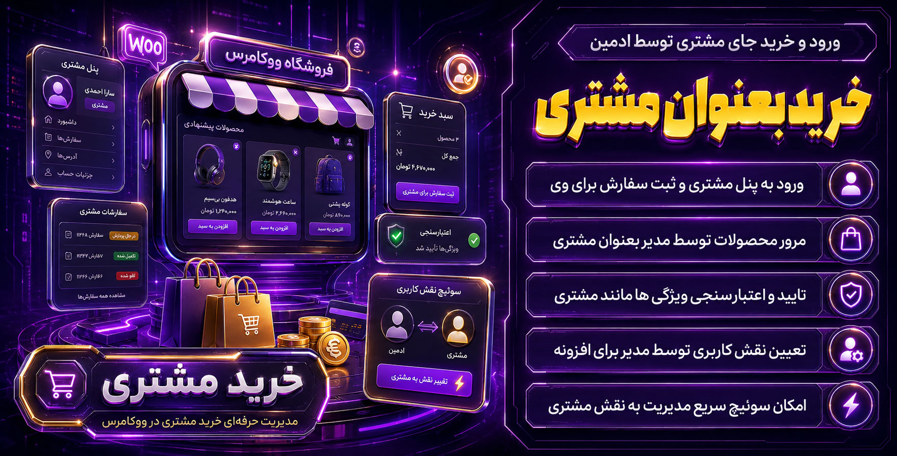 WooCommerce Shop As Customer By Progos | افزونه ووکامرس ورود و خرید به جای مشتری توسط مدیریت سایت