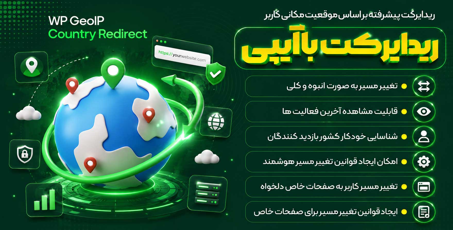افزونه WP GeoIP Country Redirect | ریدایرکت پیشرفته براساس موقعیت مکانی کاربران در وردپرس