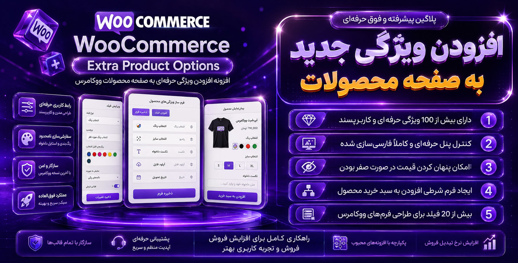 افزونه WooCommerce Extra Product Options | اضافه کردن ویژگی و فیلد اضافی به صفحه محصولات