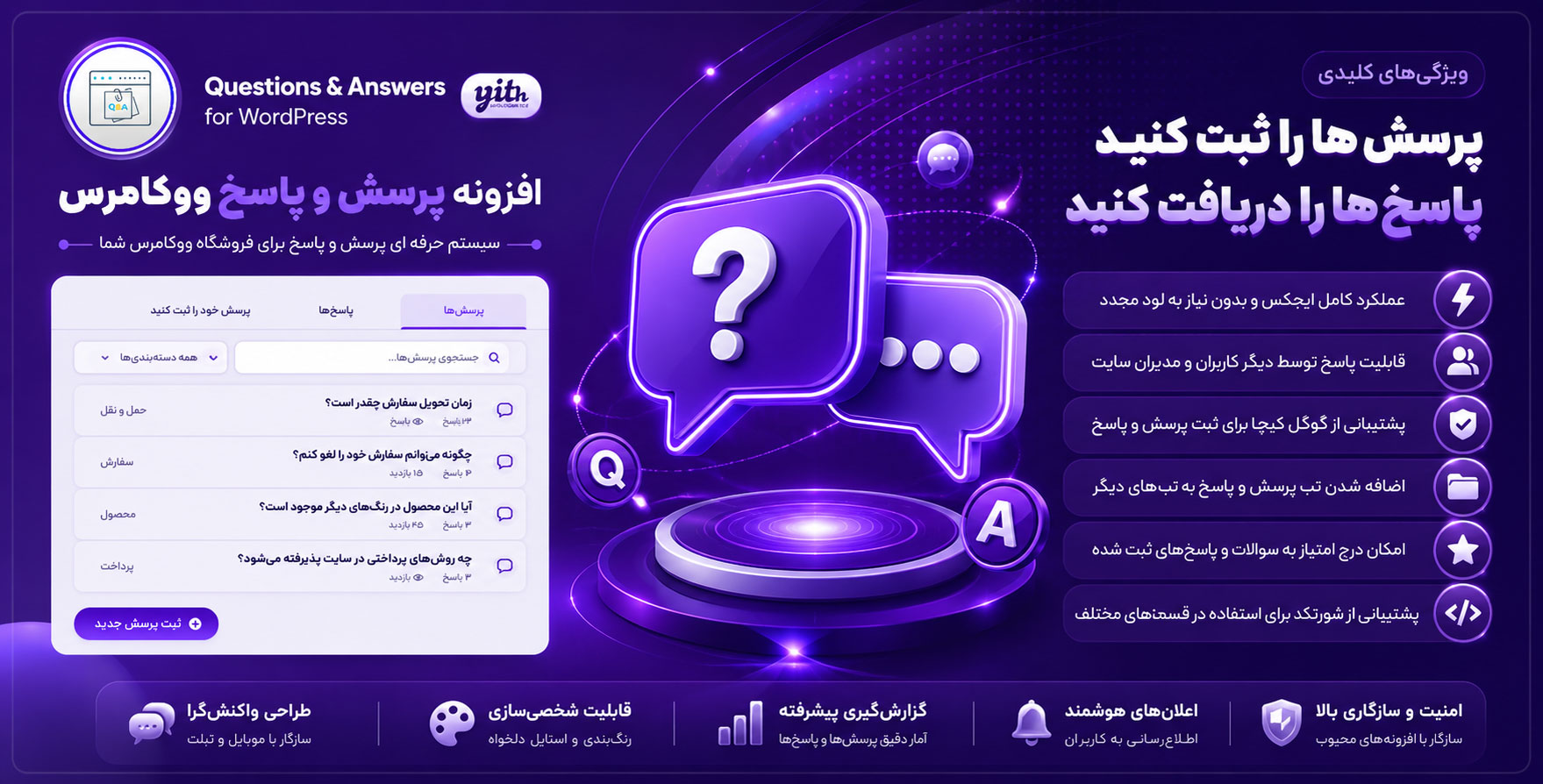افزونه YITH Woocommerce Questions and Answers | ایجاد سیستم پرسش و پاسخ در ووکامرس