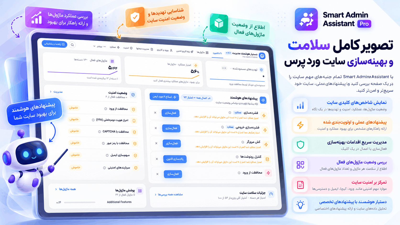 تغییر نشانی ورود وردپرس با Smart Admin Assistant