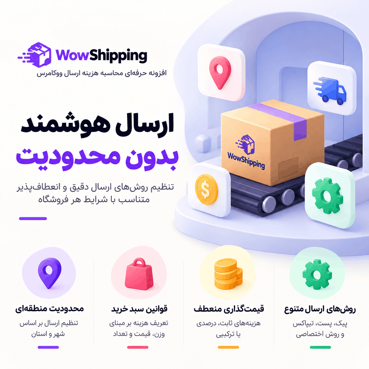 تعریف نرخ جایگزین برای روش ارسال شرکت پستی