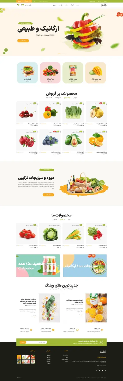 دموی فروشگاه ارگانیک مدرن